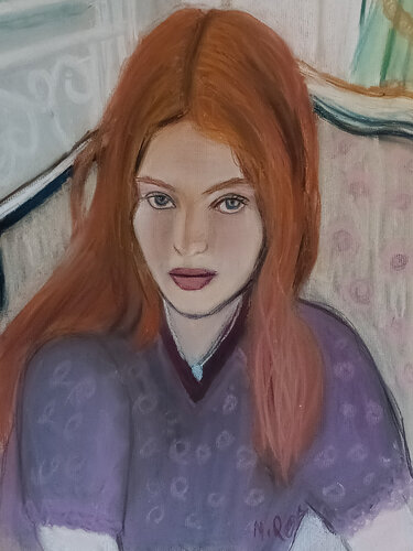 Autumn girl von Marit Refsnes, Zeichnungen kaufen auf Singulart
