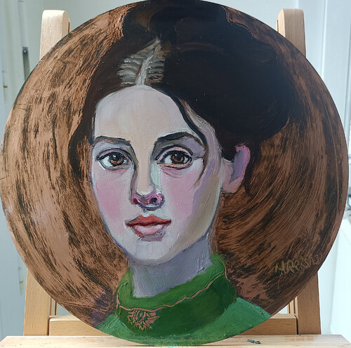 Copper girl von Marit Refsnes, Malerei kaufen auf Singulart