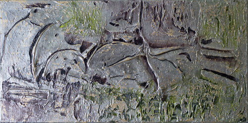 Galaktisches Glühen Abstrakte Kunst mit faszinierender Textur von Fortuna Per, Malerei kaufen auf Singulart