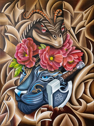 Fragmentierte Legenden van Fortuna Per, Schilderij te koop op Singulart