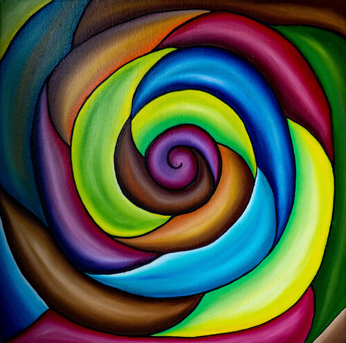 Farbenkarussell van Fortuna Per, Schilderij te koop op Singulart