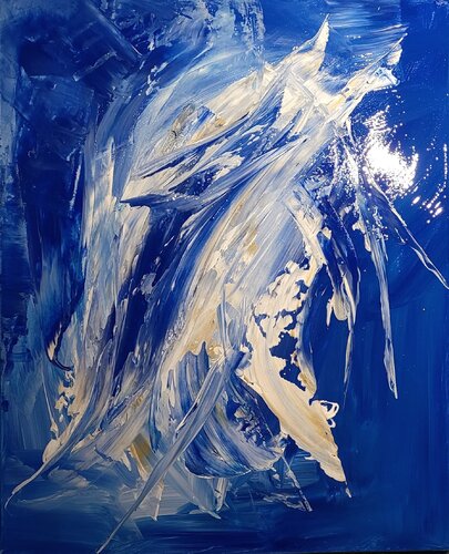 Blau 1 von Manuela Eibensteiner, Malerei kaufen auf Singulart