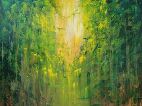es grünt by Manuela Eibensteiner, 油畫 for Sale on Singulart
