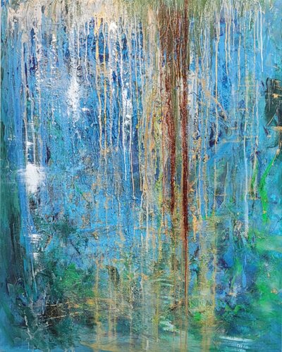 alles fliesst ..... von Manuela Eibensteiner, Malerei kaufen auf Singulart