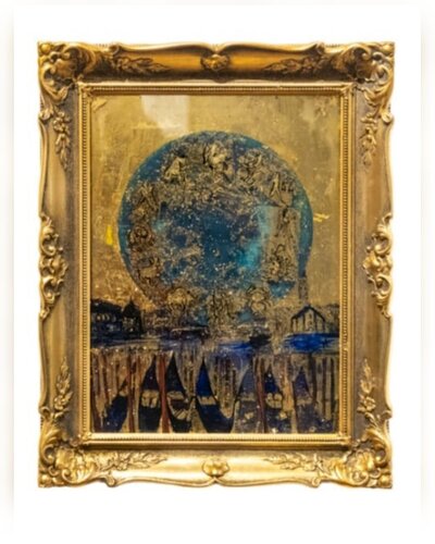 Das Leuchten der blauen Lagune by Manuela Eibensteiner, Painting for Sale on Singulart
