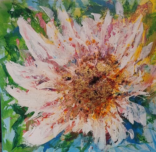 Blütenzauber im Sonnenlicht - 2 di Manuela Eibensteiner, Pittura in vendita su Singulart