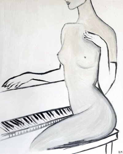 La pianiste by Kristina Mallen, 絵画 for Sale on Singulart