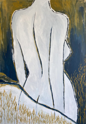 The Gentle Whisper of Golden Fields van Kristina Mallen, Schilderij te koop op Singulart