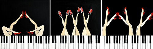 Triptych «Divas de Jazz» Kristina Mallen