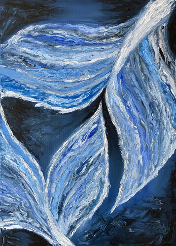 OCEAN TAILS.MEDITATION von Kristina Mallen, Malerei kaufen auf Singulart