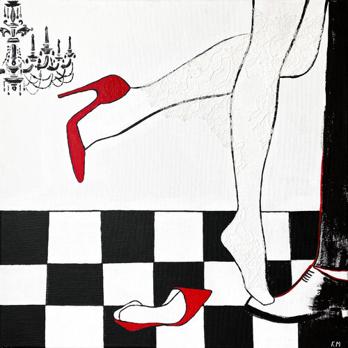 TAKE ME TO THE MOON by Kristina Mallen, Painting for Sale on Singulart