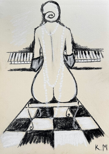 Sonate Sensuelle par Kristina Mallen, Dessin en vente sur Singulart