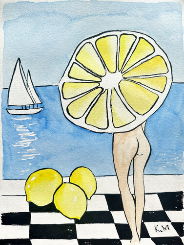 Morning in Positano di Kristina Mallen, Opera su carta in vendita su Singulart