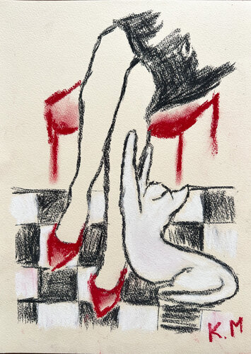 A Gentle Request von Kristina Mallen, Zeichnungen kaufen auf Singulart