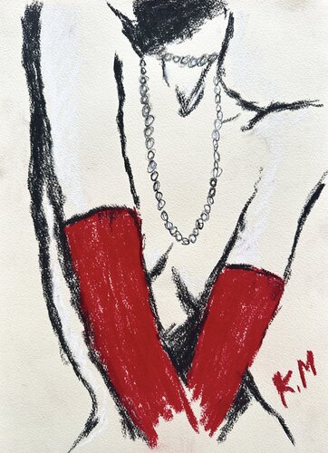 Madame sur le papier by Kristina Mallen, Drawing for Sale on Singulart