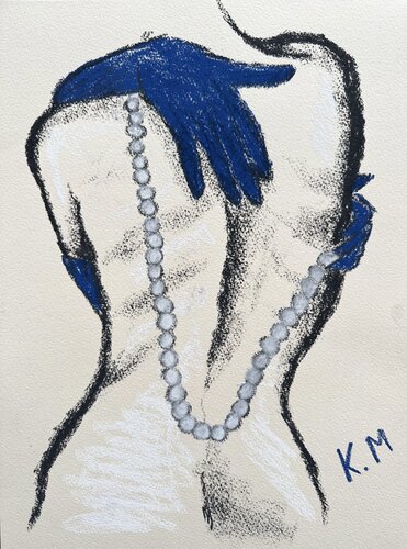 Blue Touch by Kristina Mallen, Drawing for Sale on Singulart