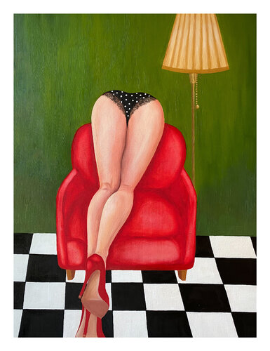 Polka Dot Panties (Giclée Print) von Kristina Mallen, Druck kaufen auf Singulart