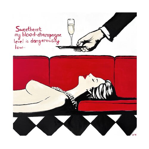 Blood - Champagne Level (Giclée Print) di Kristina Mallen, Stampa in vendita su Singulart
