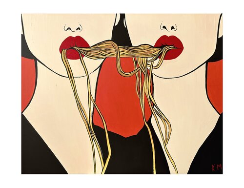They Love Pasta(Giclée Print) by Kristina Mallen, Print for Sale on Singulart