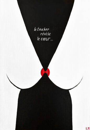 "Le toucher révèle le cœur" von Kristina Mallen, Malerei kaufen auf Singulart