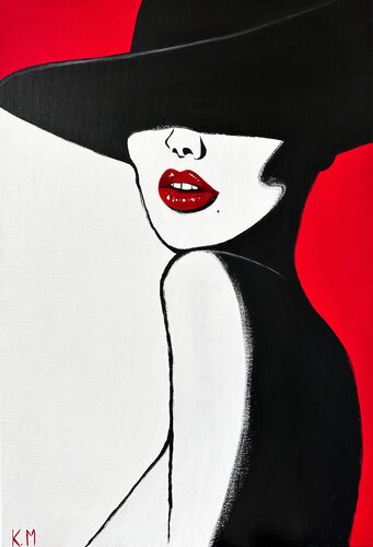 Veiled Passion par Kristina Mallen, Peinture en vente sur Singulart