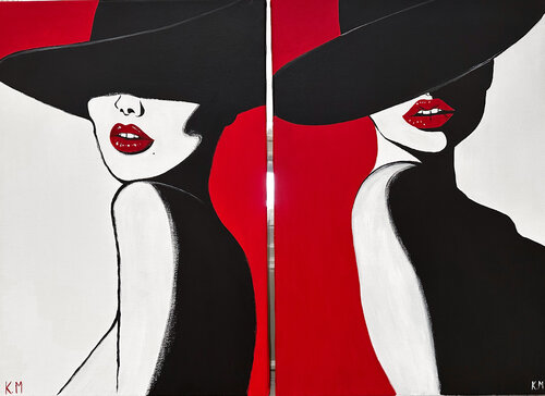Veiled Desires par Kristina Mallen, Peinture en vente sur Singulart