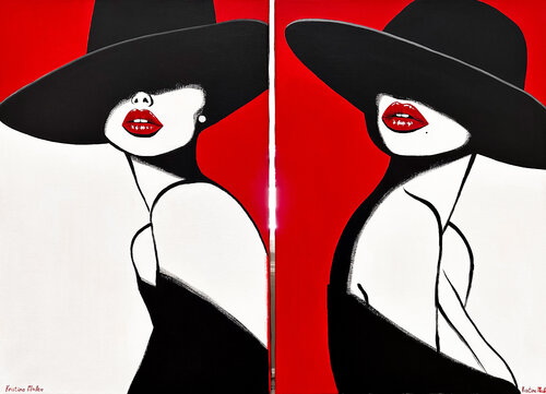 Diptych: Secrets in the Dark by Kristina Mallen, 絵画 for Sale on Singulart