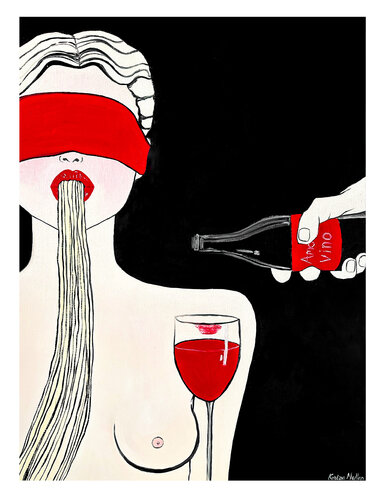 Amore Vino (Giclée print) von Kristina Mallen, Druck kaufen auf Singulart