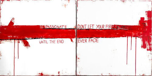 Be Passionate, Don’t Let Your Fire Ever Fade di Kristina Mallen, Pittura in vendita su Singulart