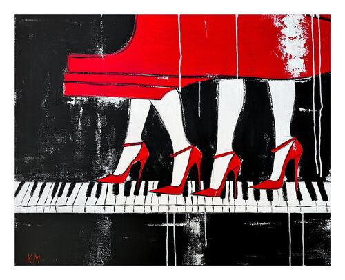 Red High Heels Symphony (Giclée Print) Kristina Mallen