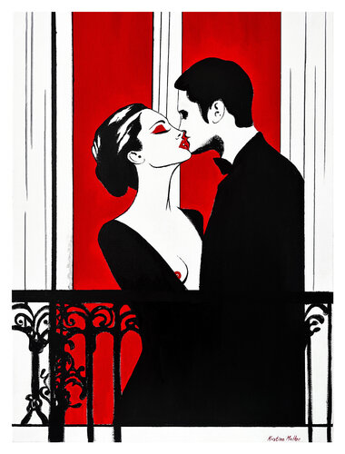 Lovers in a Parisian Window #2 (Giclée Print) by Kristina Mallen, Print for Sale on Singulart