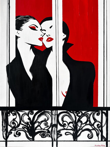Attraction Beyond the Frame by Kristina Mallen, Painting for Sale on Singulart