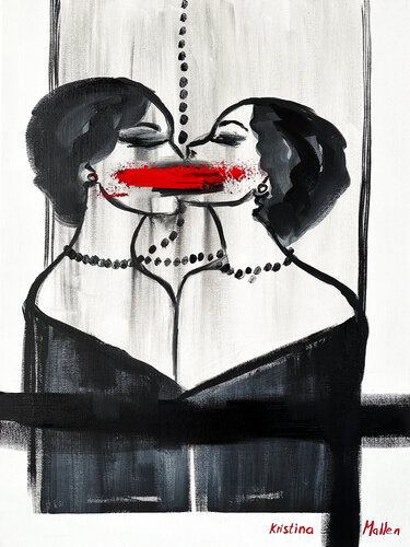 The Last Kiss: Till Death Do Us Part by Kristina Mallen, 油畫 for Sale on Singulart