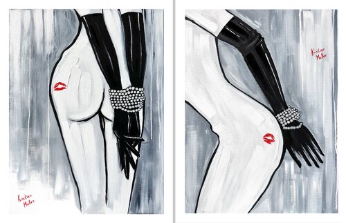 Diptych: Pearl Hostages (Giclée Prints) van Kristina Mallen, Afdruk te koop op Singulart
