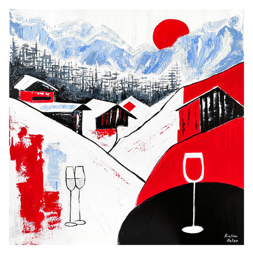 Après-Ski à Courchevel (Giclée Print) par Kristina Mallen, Édition en vente sur Singulart