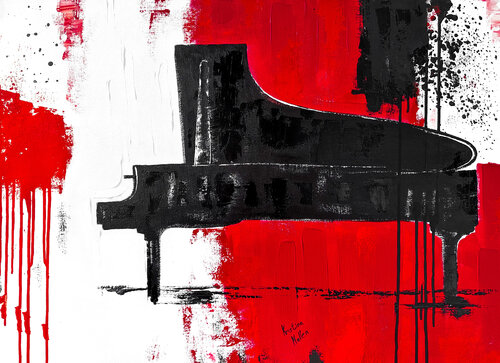 Echoes of a Grand Piano di Kristina Mallen, Pittura in vendita su Singulart