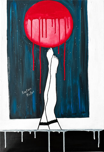 Under The Full Moon #2 von Kristina Mallen, Malerei kaufen auf Singulart