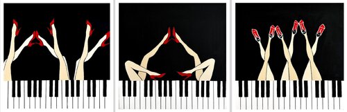 Triptych “Divas de Jazz” (Giclée prints) by Kristina Mallen, Print for Sale on Singulart