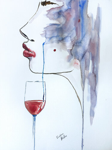 Drink My Tears by Kristina Mallen, Work on Paper for Sale on Singulart