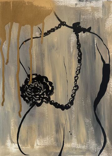 MADAME WITH TWO MOLES (Giclée Print) van Kristina Mallen, Afdruk te koop op Singulart