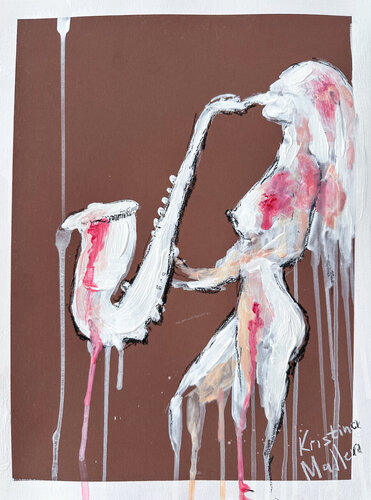 Naked Curves of Sensual Notes by Kristina Mallen, Work on Paper for Sale on Singulart
