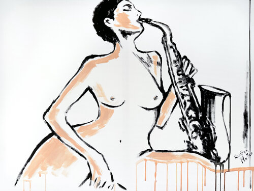 Solo Sax (Giclée Print) di Kristina Mallen, Stampa in vendita su Singulart