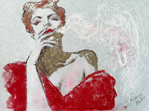 Madame Fume von Kristina Mallen, Zeichnungen kaufen auf Singulart