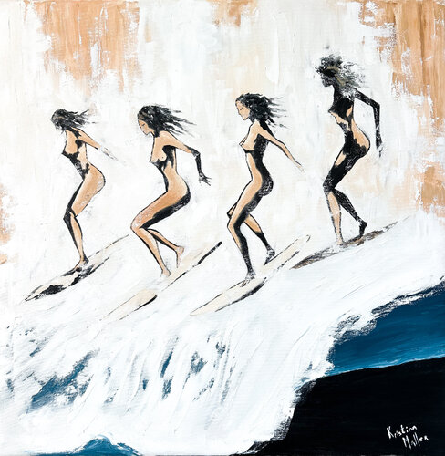 Wild Wave Riders II par Kristina Mallen, Peinture en vente sur Singulart