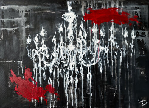 The Melting Crystal Chandelier by Kristina Mallen, Painting for Sale on Singulart