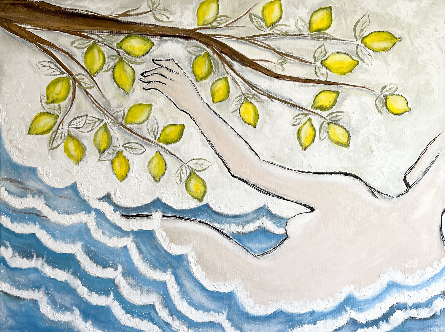 Scent of Lemon Breeze Kristina Mallen Originalgemälde zu verkaufen