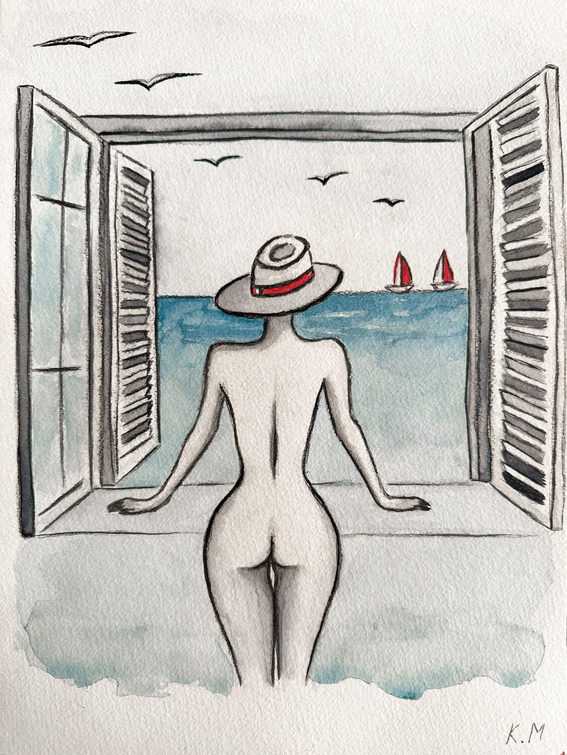La belle matinée Kristina Mallen Originalgemälde zu verkaufen