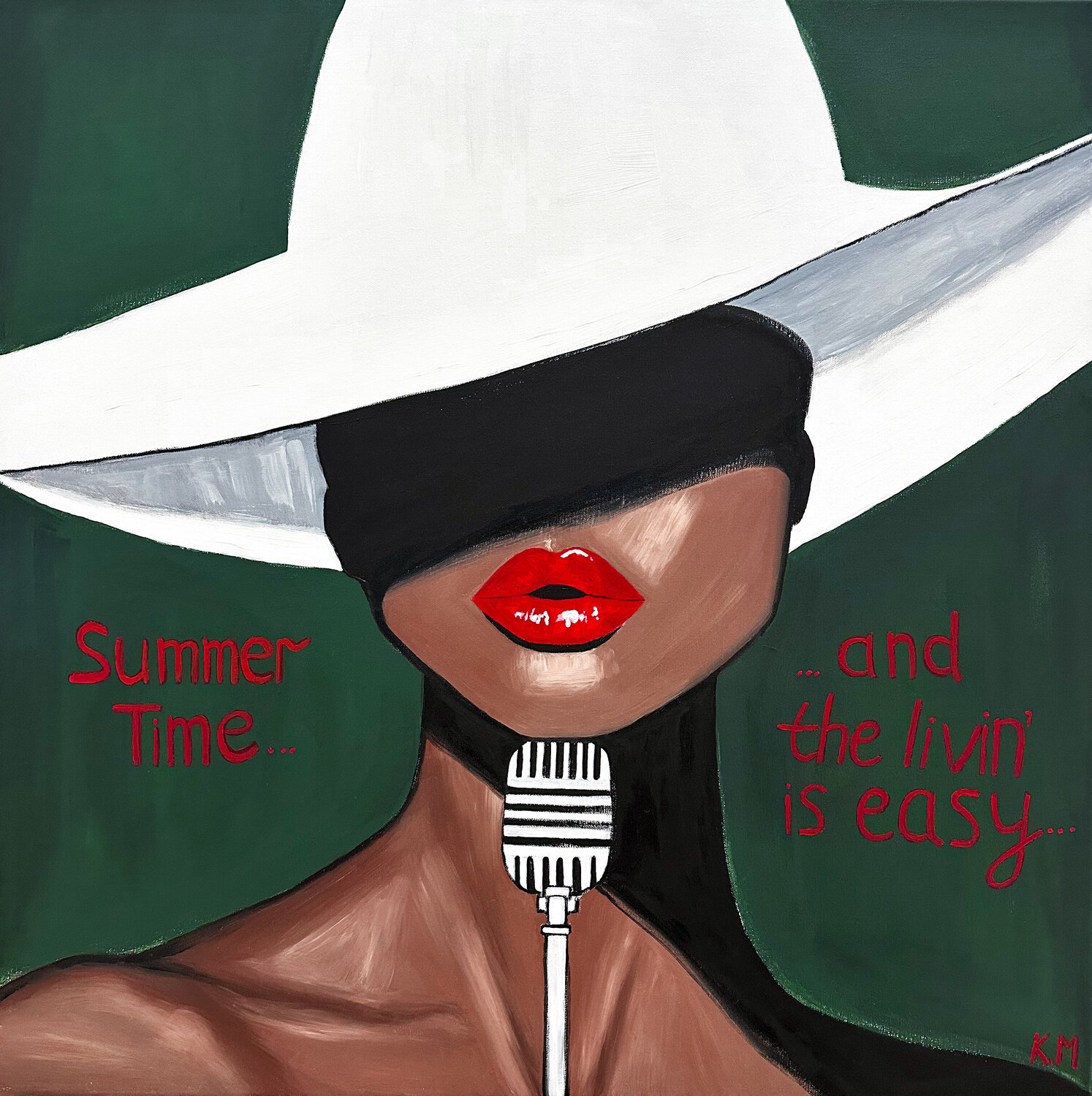 “Summertime… and the livin’ is easy” Kristina Mallen Originalgemälde zu verkaufen