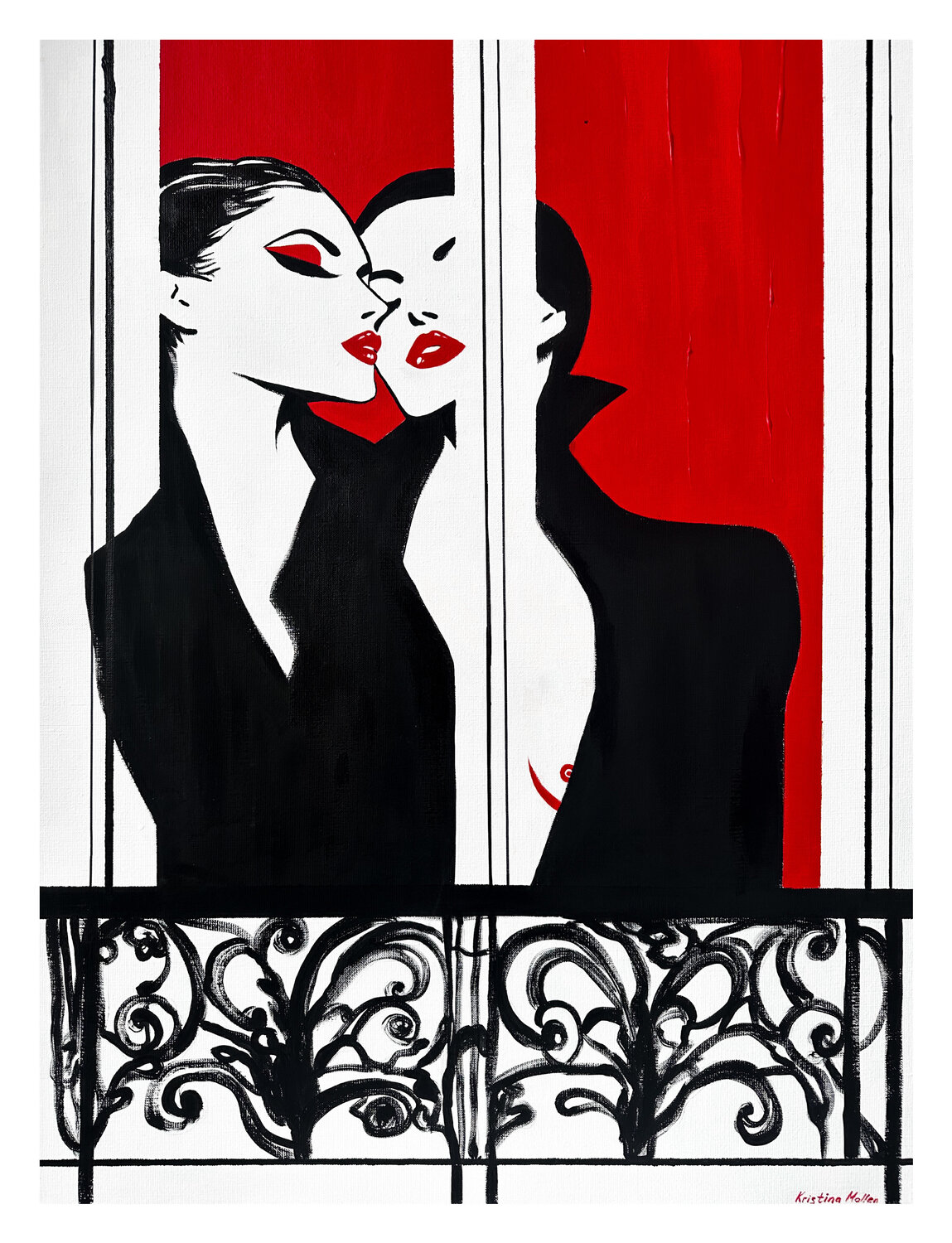 Attraction Beyond the Frame (Giclée Print) Kristina Mallen Druck zu verkaufen