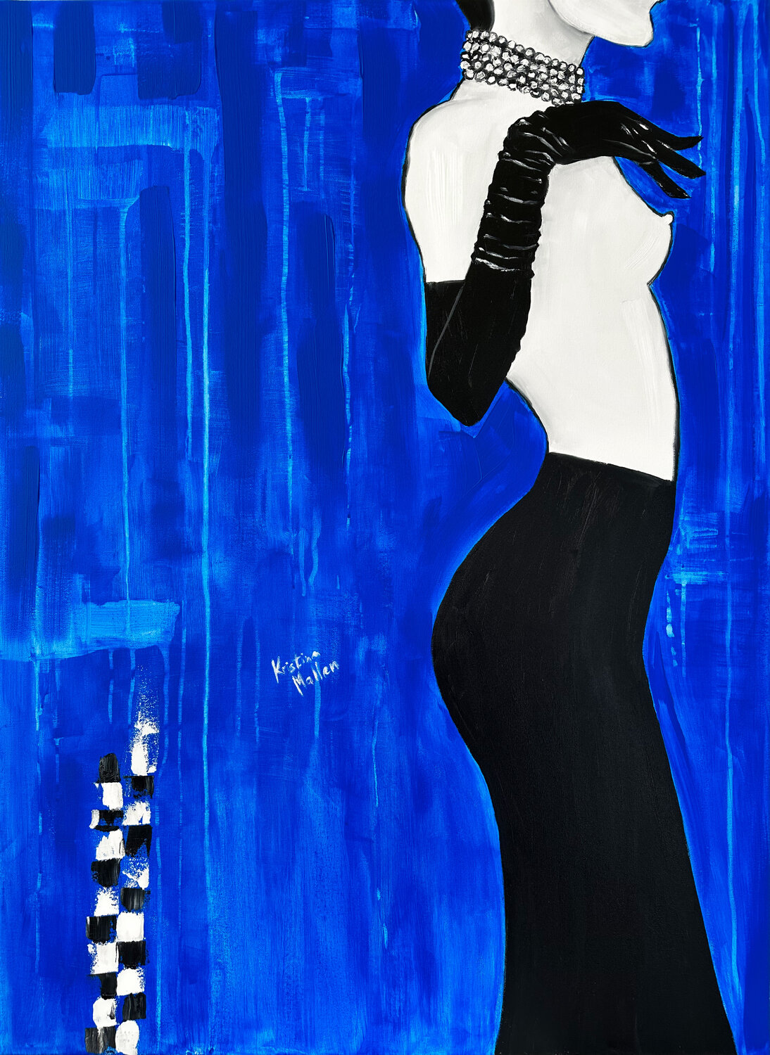 Lady of the Almost Touch Kristina Mallen Originalgemälde zu verkaufen